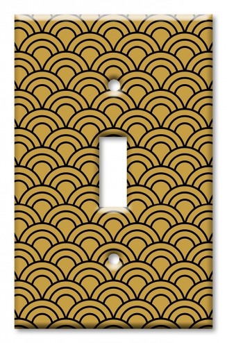 Black and Gold Half Circles - #2778