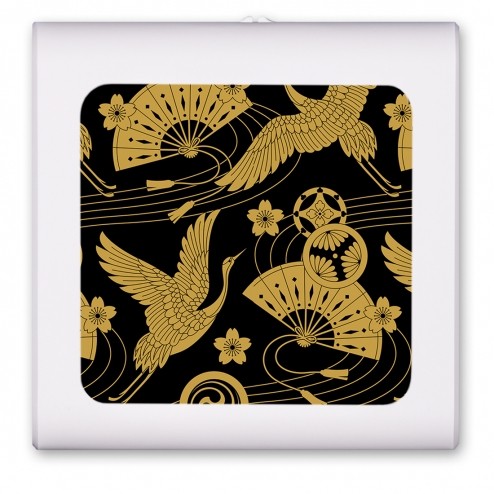 Black and Gold Crane - #2779