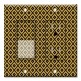 Printed 2 Gang Decora Switch - Outlet Combo with matching Wall Plate - Black and Gold Triangles