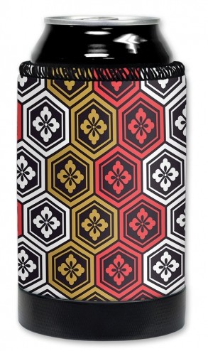 Red, White & Gold Hexagon Flower - #2789