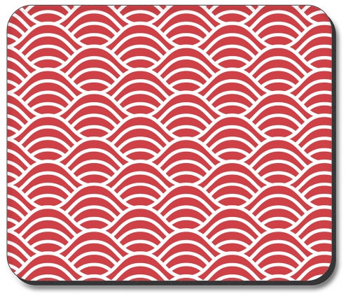 Red and White Waves - #2790