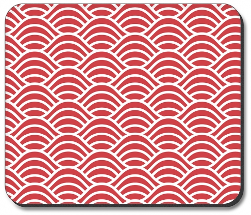 Red and White Waves - #2790