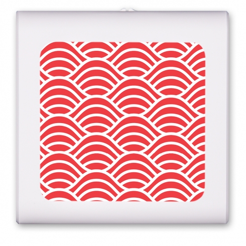 Red and White Waves - #2790