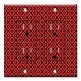 Printed 2 Gang Decora Duplex Receptacle Outlet with matching Wall Plate - Red, Black and White Triangles