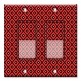 Printed Decora 2 Gang Rocker Style Switch with matching Wall Plate - Red, Black and White Triangles