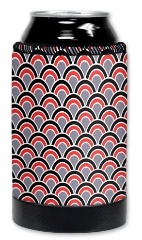 Red, Black & Gray Half Circles - #2792