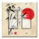 Printed Decora 2 Gang Rocker Style Switch with matching Wall Plate - Birds on Bamboo Drawing