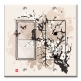 Printed 2 Gang Decora Switch - Outlet Combo with matching Wall Plate - Cherry Blossoms and Butterflies