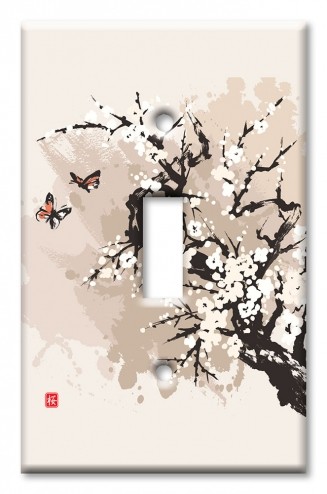 Cherry Blossoms and Butterflies - #2798