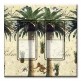 Printed Decora 2 Gang Rocker Style Switch with matching Wall Plate - Palm Tree