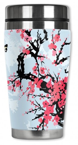 Pink Cherry Blossoms and Butterflies - #2801