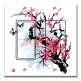 Printed 2 Gang Decora Switch - Outlet Combo with matching Wall Plate - Pink Cherry Blossoms and Butterflies
