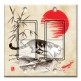 Printed Decora 2 Gang Rocker Style Switch with matching Wall Plate - Cat and Koi Drawing