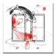 Printed Decora 2 Gang Rocker Style Switch with matching Wall Plate - Koi Drawing