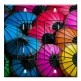 Printed 2 Gang Decora Duplex Receptacle Outlet with matching Wall Plate - Colorful Umbrellas