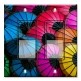 Printed Decora 2 Gang Rocker Style Switch with matching Wall Plate - Colorful Umbrellas