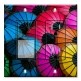Printed 2 Gang Decora Switch - Outlet Combo with matching Wall Plate - Colorful Umbrellas