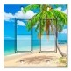 Printed Decora 2 Gang Rocker Style Switch with matching Wall Plate - Palm Tree on the Beach