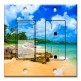 Printed 2 Gang Decora Switch - Outlet Combo with matching Wall Plate - Jungle Side Beach