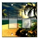 Printed Decora 2 Gang Rocker Style Switch with matching Wall Plate - Dusk on the Beach