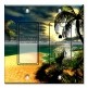 Printed 2 Gang Decora Switch - Outlet Combo with matching Wall Plate - Dusk on the Beach