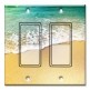 Printed Decora 2 Gang Rocker Style Switch with matching Wall Plate - Foamy Waves on the Beach