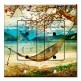 Printed 2 Gang Decora Duplex Receptacle Outlet with matching Wall Plate - Hammock by the Beach