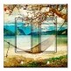 Printed Decora 2 Gang Rocker Style Switch with matching Wall Plate - Hammock by the Beach