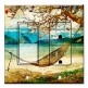Printed 2 Gang Decora Switch - Outlet Combo with matching Wall Plate - Hammock by the Beach