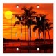 Printed 2 Gang Decora Duplex Receptacle Outlet with matching Wall Plate - Orange Sunset on the Beach