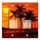 Printed Decora 2 Gang Rocker Style Switch with matching Wall Plate - Orange Sunset on the Beach