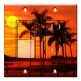 Printed 2 Gang Decora Switch - Outlet Combo with matching Wall Plate - Orange Sunset on the Beach