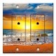 Printed 2 Gang Decora Duplex Receptacle Outlet with matching Wall Plate - Bright Sunset at the Beach