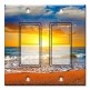 Printed Decora 2 Gang Rocker Style Switch with matching Wall Plate - Bright Sunset at the Beach