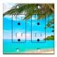 Printed 2 Gang Decora Duplex Receptacle Outlet with matching Wall Plate - Blue Water Beach
