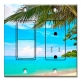 Printed 2 Gang Decora Switch - Outlet Combo with matching Wall Plate - Blue Water Beach