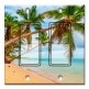 Printed Decora 2 Gang Rocker Style Switch with matching Wall Plate - Beach Palm Trees Over the Water