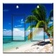 Printed Decora 2 Gang Rocker Style Switch with matching Wall Plate - Beach and Palm