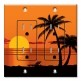 Printed 2 Gang Decora Duplex Receptacle Outlet with matching Wall Plate - Beach Orange Sunset