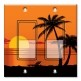 Printed Decora 2 Gang Rocker Style Switch with matching Wall Plate - Beach Orange Sunset