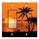 Printed 2 Gang Decora Switch - Outlet Combo with matching Wall Plate - Beach Orange Sunset