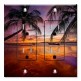 Printed 2 Gang Decora Duplex Receptacle Outlet with matching Wall Plate - Orange and Purple Sunrise at the Beach