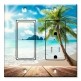Printed 2 Gang Decora Switch - Outlet Combo with matching Wall Plate - Beach Boardwalk