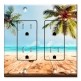 Printed 2 Gang Decora Duplex Receptacle Outlet with matching Wall Plate - Beach View from the Walkway
