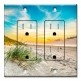Printed 2 Gang Decora Duplex Receptacle Outlet with matching Wall Plate - Grass and the Beach Sand