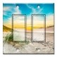 Printed Decora 2 Gang Rocker Style Switch with matching Wall Plate - Grass and the Beach Sand