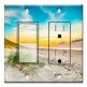Printed 2 Gang Decora Switch - Outlet Combo with matching Wall Plate - Grass and the Beach Sand