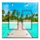 Printed Decora 2 Gang Rocker Style Switch with matching Wall Plate - Pier to the Tropical Beach