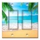 Printed Decora 2 Gang Rocker Style Switch with matching Wall Plate - View from the Sand on Beach