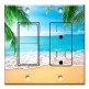 Printed 2 Gang Decora Switch - Outlet Combo with matching Wall Plate - View from the Sand on Beach